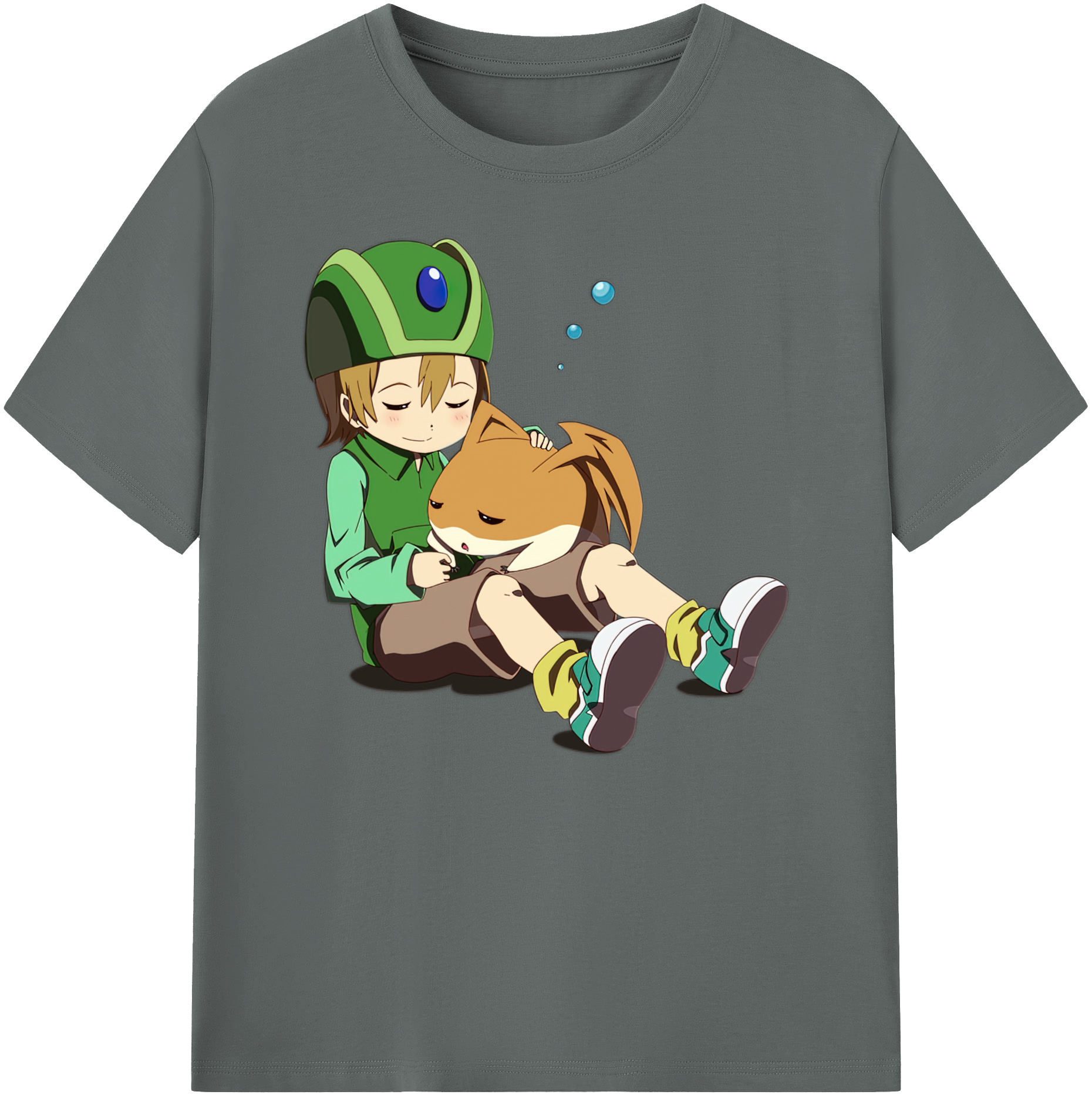 （画像用） Digimon デジタルモンスター/デジモン 綿100％ メンズ半袖Tシャツ｜肌触りやわらか＆通気性